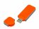 USB-флешка на 4 Гб в стиле I-phone, прямоугольнй формы, оранжевый 