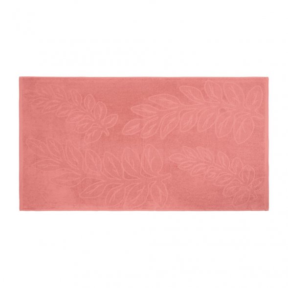 Полотенце махровое «Флора», среднее, оранжевое (персиковое эхо) 
