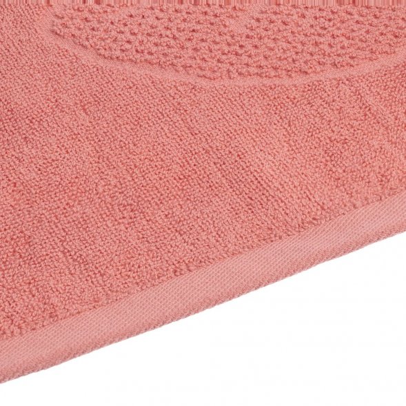 Полотенце махровое «Флора», среднее, оранжевое (персиковое эхо) 