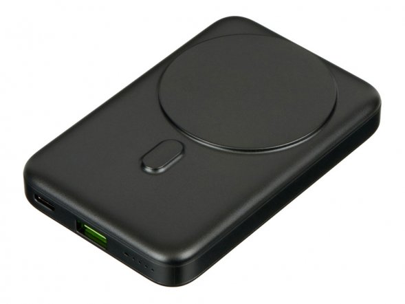 Внешний беспроводной аккумулятор GenerIQ, 10000 мАч, черный 