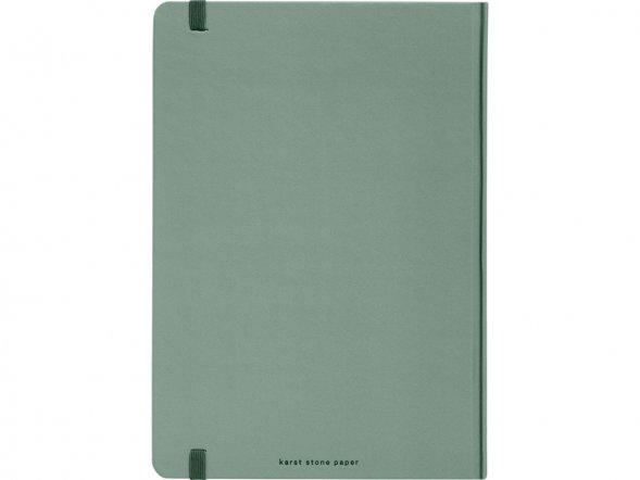 Блокнот в твердом переплете Karst формата A5, зеленый яркий 
