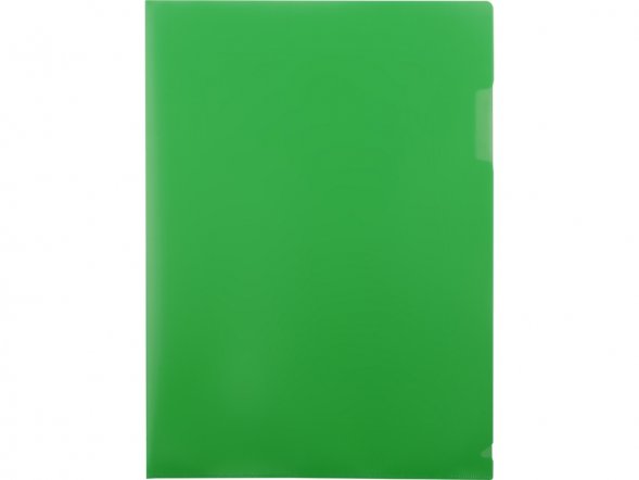 Папка- уголок, для формата А4, плотность 180 мкм, зеленый матовый 