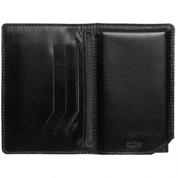 Портмоне reCover с аккумулятором 4000 мАч, черное 