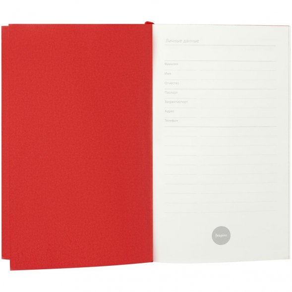 Ежедневник Flat Mini, недатированный, красный 