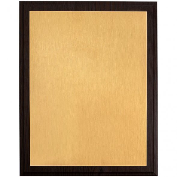 Плакетка Plaque XL, венге с золотистой пластиной 