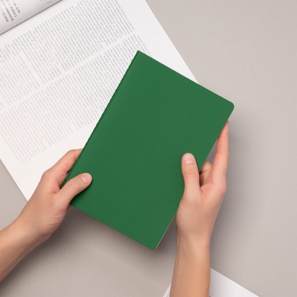 Блокнот Alpha slim, зеленый 