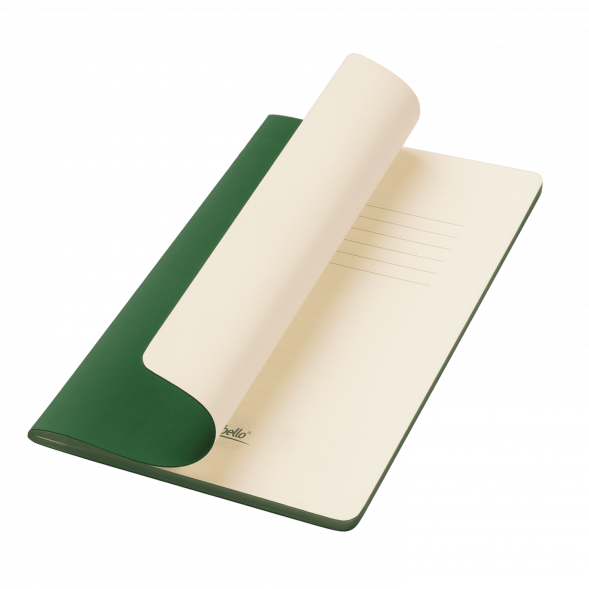 Блокнот Alpha slim, зеленый 