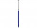 Ручка металлическая soft-touch шариковая Tally с зеркальным слоем, серебристый/синий 