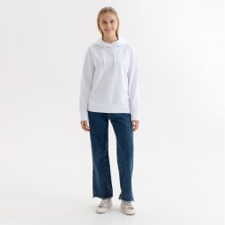 Худи с капюшоном, унисекс  ALEX белый, размер S