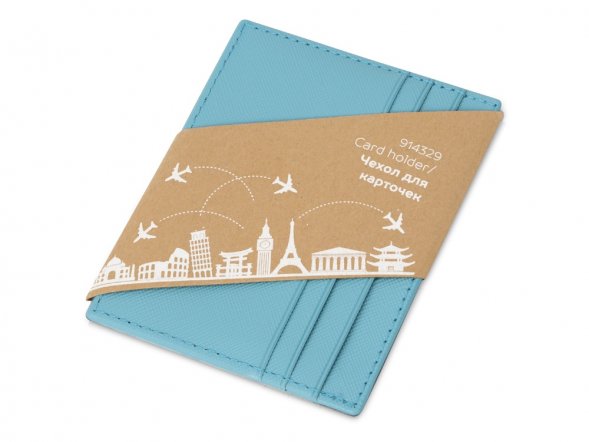 Чехол для карточек и купюр Weekend из ПВХ, голубой 
