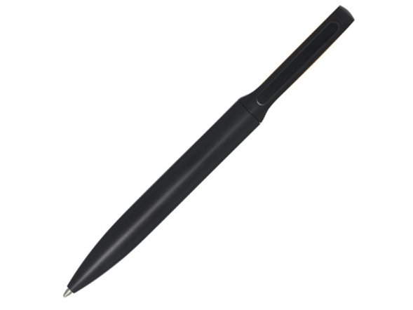 Blanca шариковая ручка из переработанного алюминия - сплошной черный, синие чернила 