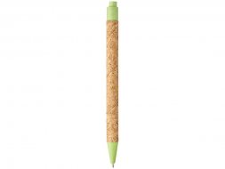 Шариковая ручка Midar из пробки и пшеничной соломы, зеленое яблоко