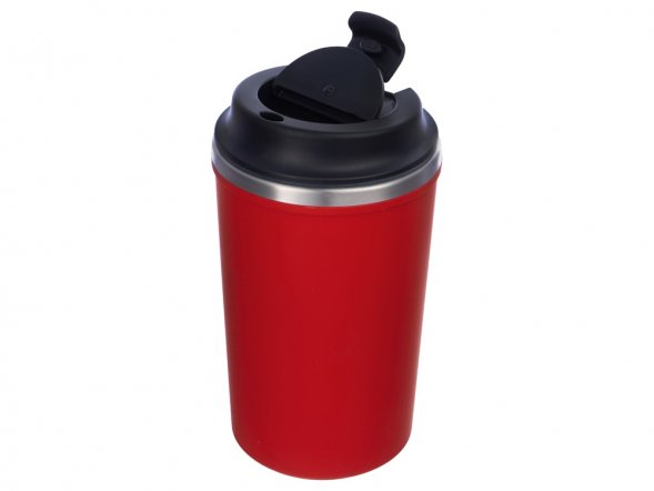 Герметичная термокружка на присоске Kick, 350 мл, красный 