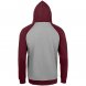 Толстовка унисекс Seattle, серый меланж с бордовым 