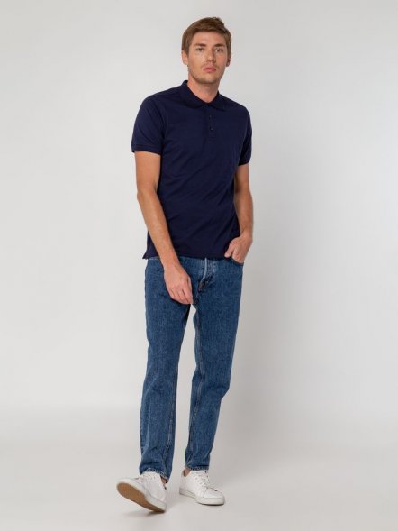 Рубашка поло мужская Virma Stretch, темно-синяя 