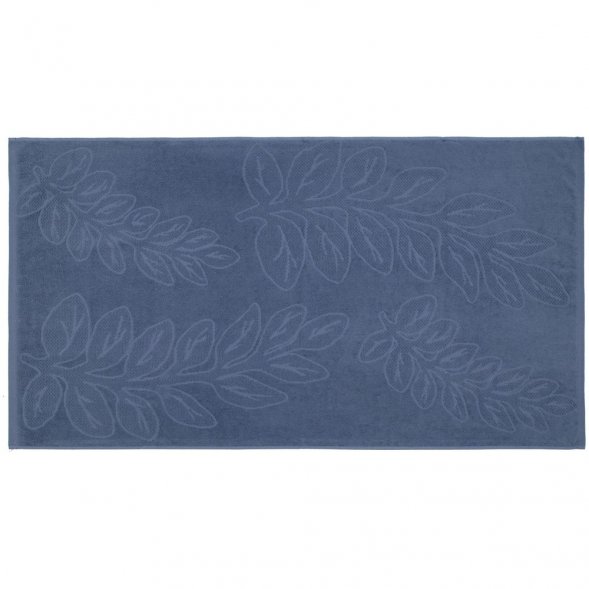 Полотенце махровое «Флора», среднее, синее 