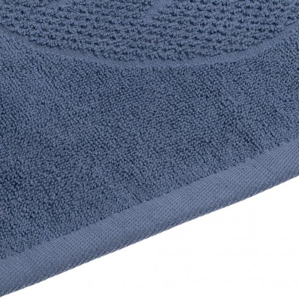 Полотенце махровое «Флора», среднее, синее 