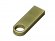 USB 3.0-флешка на 64 Гб с мини чипом и круглым отверстием, золотистый 
