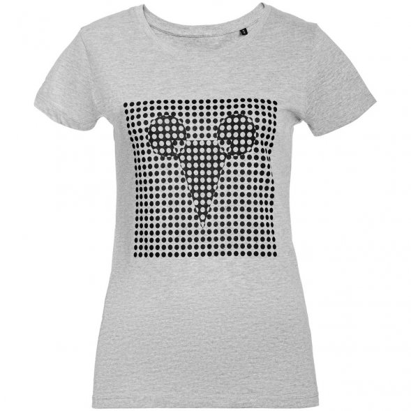 Футболка женская Optical Mouse, серый меланж 