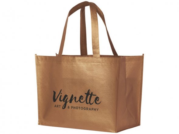 Ламинированная сумка-шоппер Alloy, медно-красный 