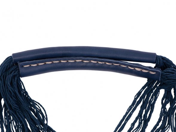 Авоська Dream L наплечная 25 литров с кожаными ручками, темно-синий 