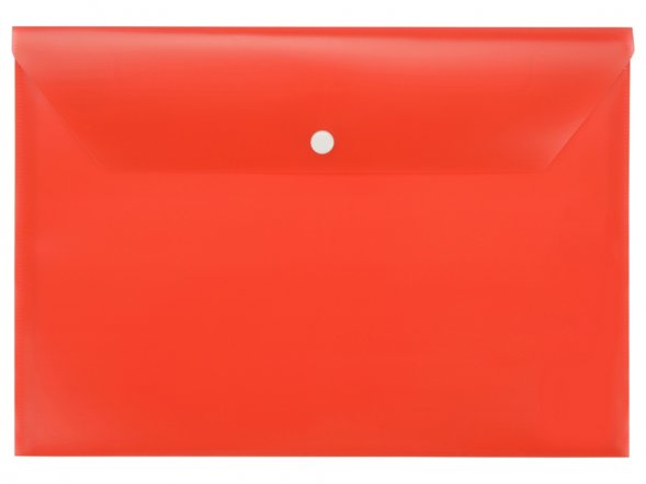 Папка-конверт А4 с кнопкой, красный 