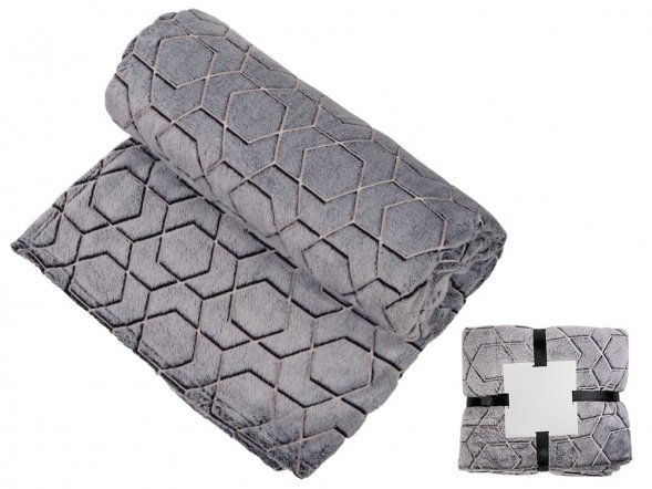 Светящийся в темноте плед Lattice черный 