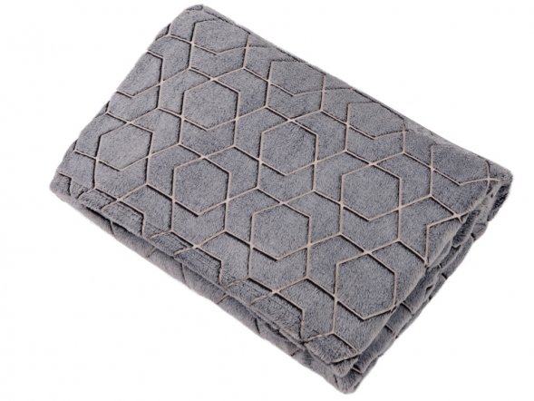 Светящийся в темноте плед Lattice черный 