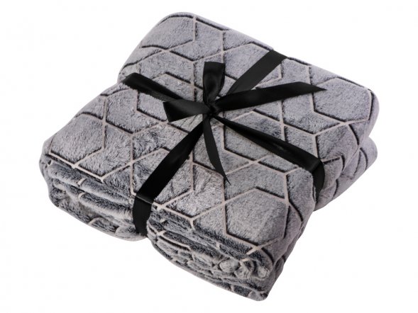 Светящийся в темноте плед Lattice черный 