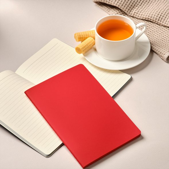 Блокнот Alpha slim, красный 