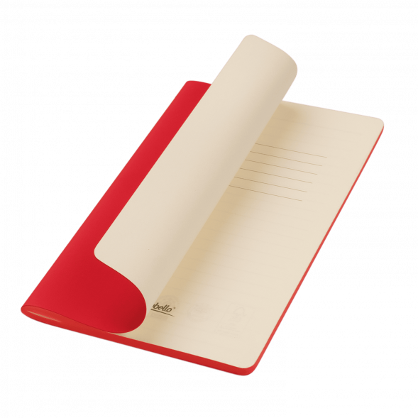 Блокнот Alpha slim, красный 