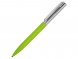 Ручка металлическая soft-touch шариковая Tally с зеркальным слоем, серебристый/зеленый 