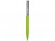 Ручка металлическая soft-touch шариковая Tally с зеркальным слоем, серебристый/зеленый 