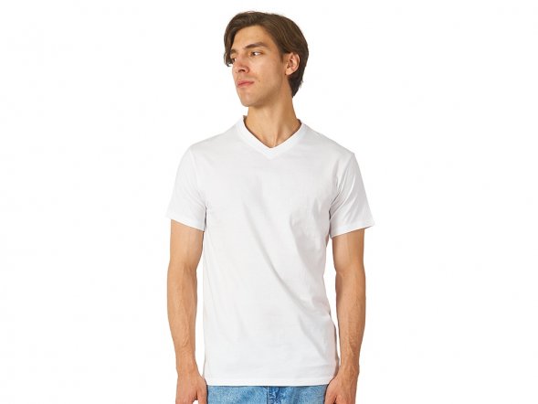 Футболка Heavy Super Club мужская с V-образным вырезом, белый 