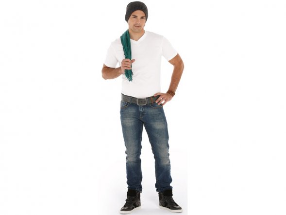 Футболка Heavy Super Club мужская с V-образным вырезом, белый 