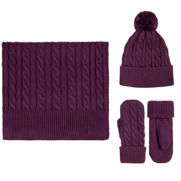 Варежки Heat Trick, баклажановые 