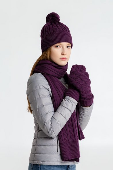 Варежки Heat Trick, баклажановые 