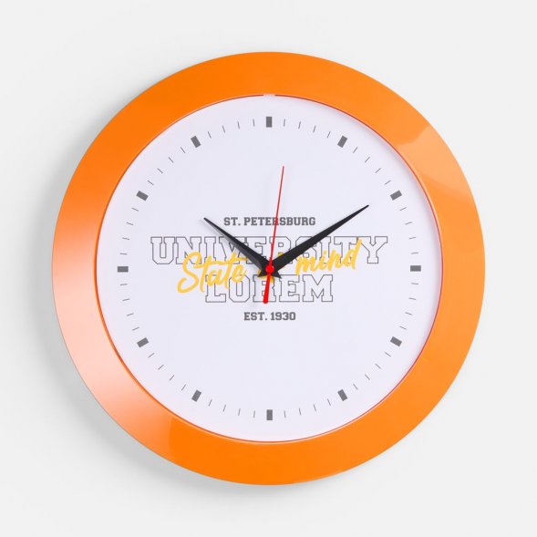 Часы настенные Vivid Large, оранжевые 