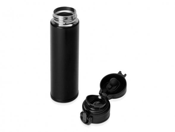 Вакуумная герметичная термокружка Inter, черный, нерж. сталь (Р) 