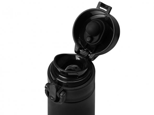 Вакуумная герметичная термокружка Inter, черный, нерж. сталь (Р) 