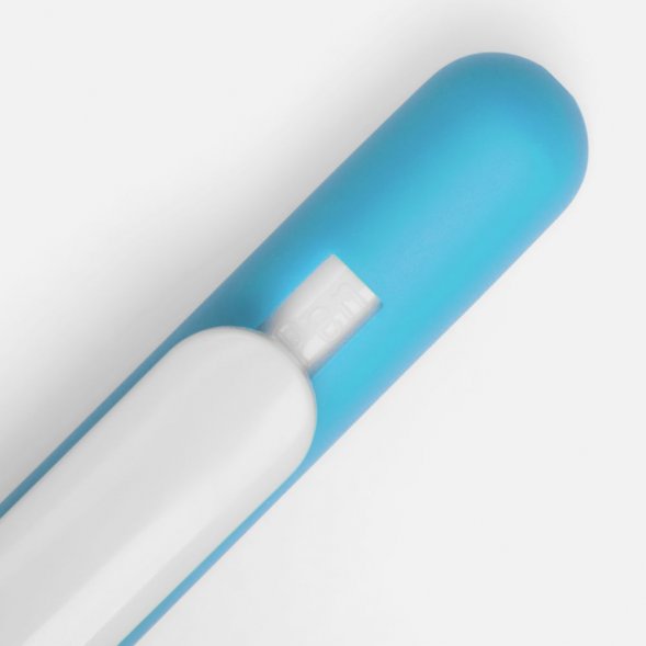 Ручка шариковая Swiper Soft Touch, голубая с белым 