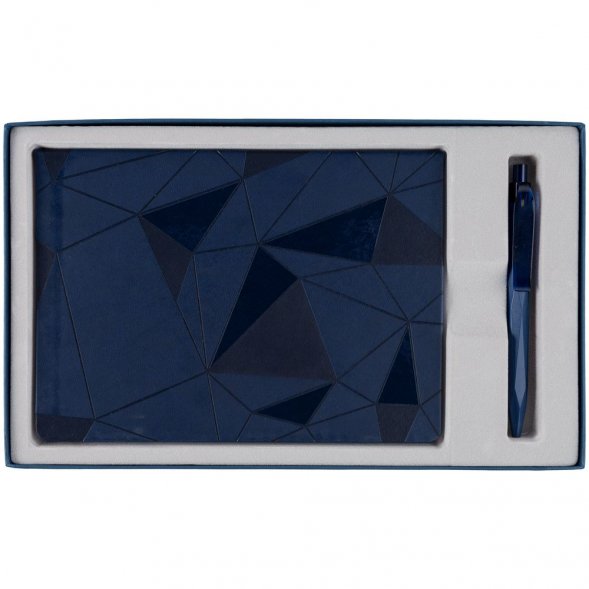 Набор Gems: ежедневник и ручка, синий 