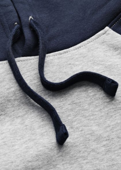 Толстовка унисекс Seattle, серый меланж с темно-синим 