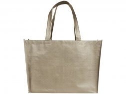 Ламинированная сумка-шоппер Alloy, nickel (желтовато-серый)