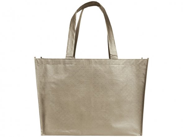 Ламинированная сумка-шоппер Alloy, nickel (желтовато-серый) 