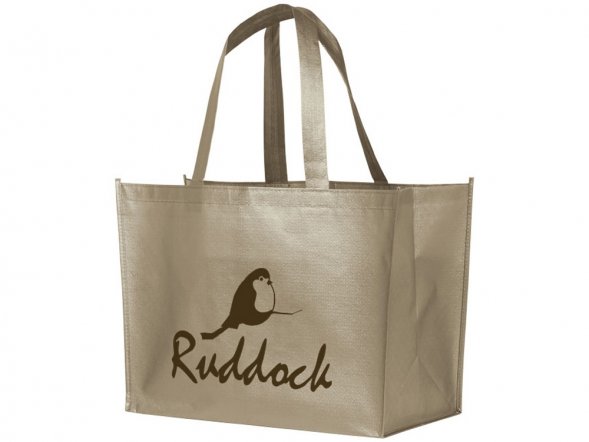 Ламинированная сумка-шоппер Alloy, nickel (желтовато-серый) 