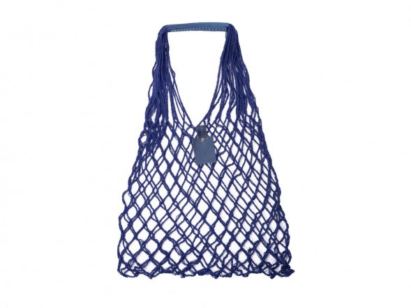 Авоська Dream L наплечная 25 литров с кожаными ручками, синий (12) 