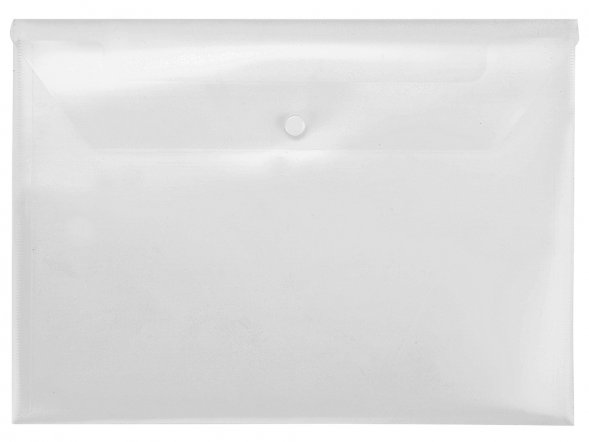 Папка-конверт А4 с кнопкой, прозрачный 