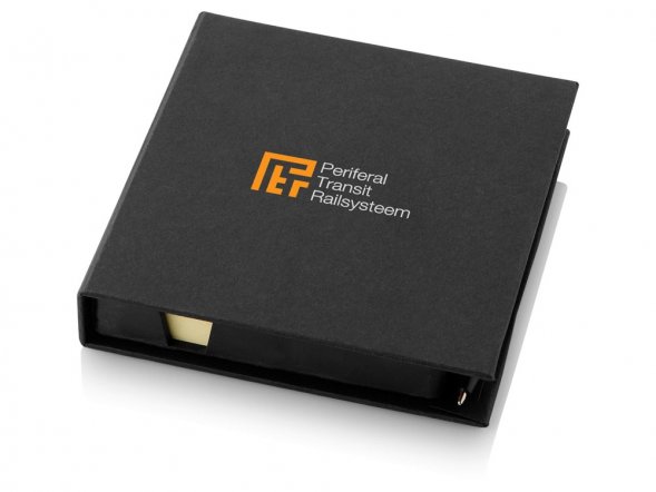 Блок для записей Samba с набором стикеров и ручкой, черный 