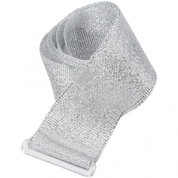 Лента для медали с пряжкой Ribbon, серебристая 